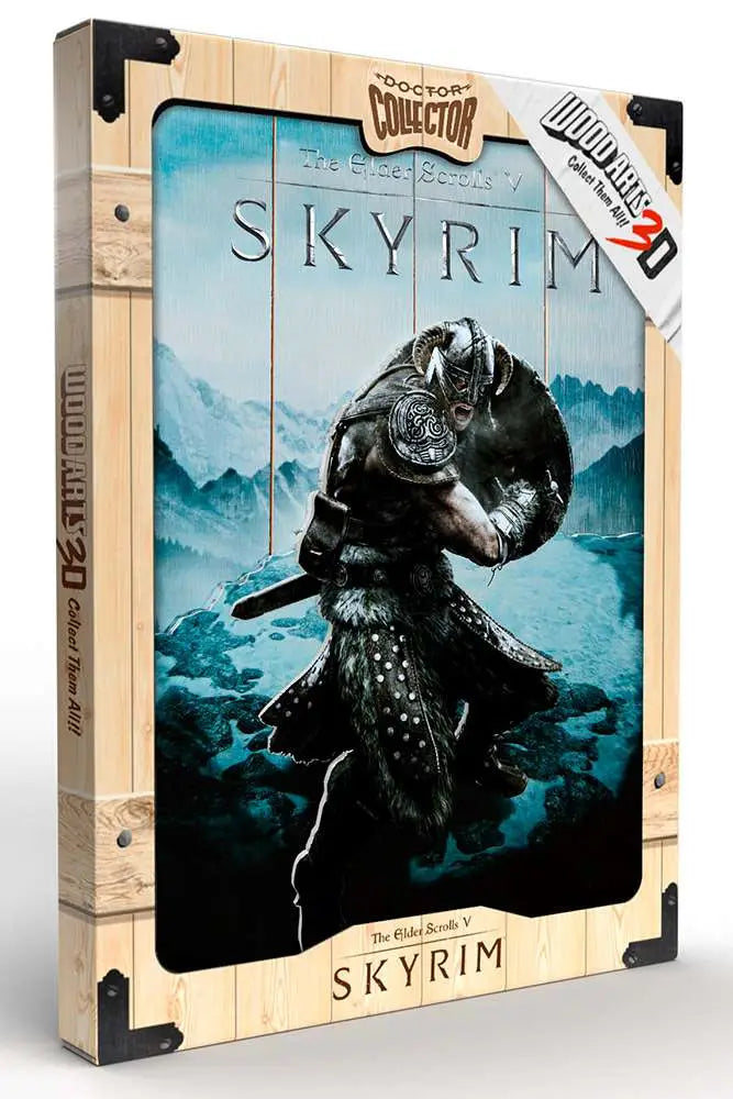 SKYRIM AEREAL WOODEN POSTER DOCTOR COLLECTOR