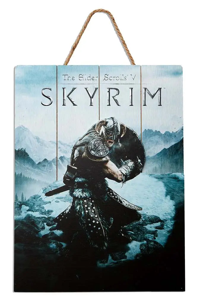 SKYRIM AEREAL WOODEN POSTER DOCTOR COLLECTOR