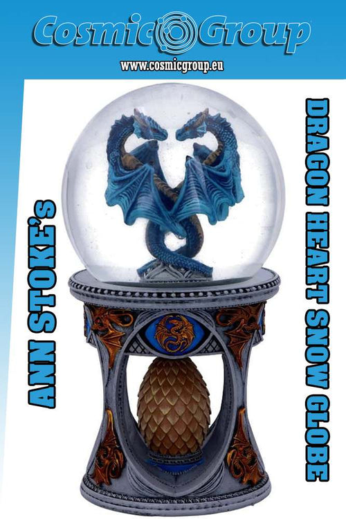 ANNE STOKE DRAGON HEART SNOW GLOBE NEMESIS NOW