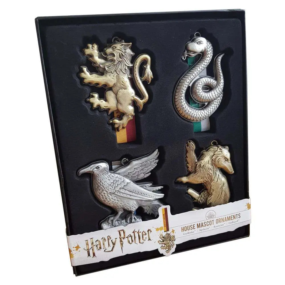 HP HOUSE MASCOT ORNAMENTS SET NOBLE COLLECTIONS