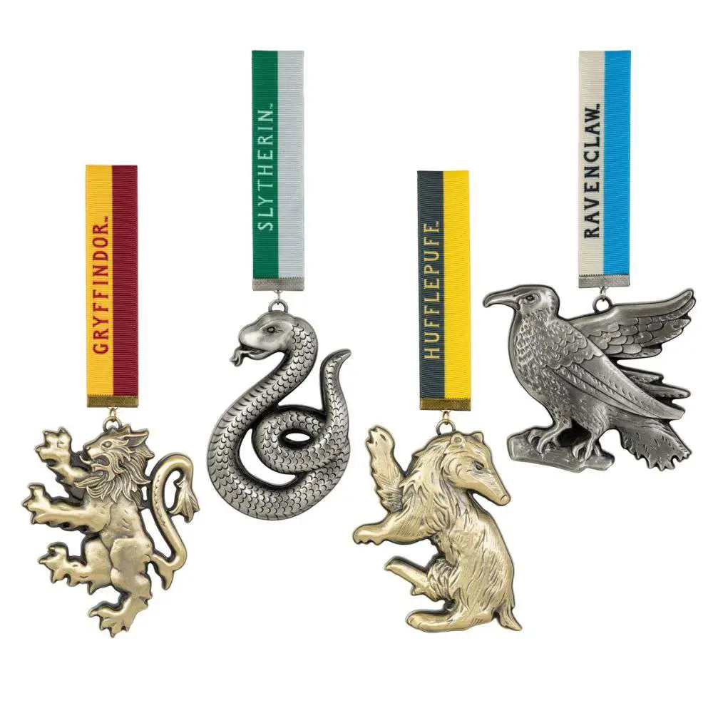 HP HOUSE MASCOT ORNAMENTS SET NOBLE COLLECTIONS