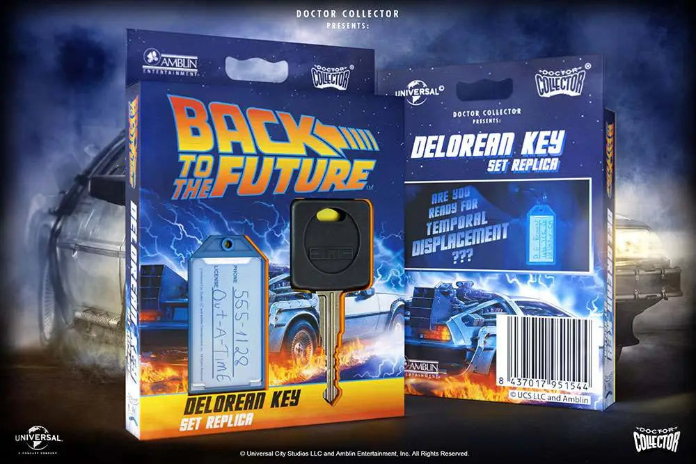 BTTF DELOREAN KEY SET REPLICA DOCTOR COLLECTOR