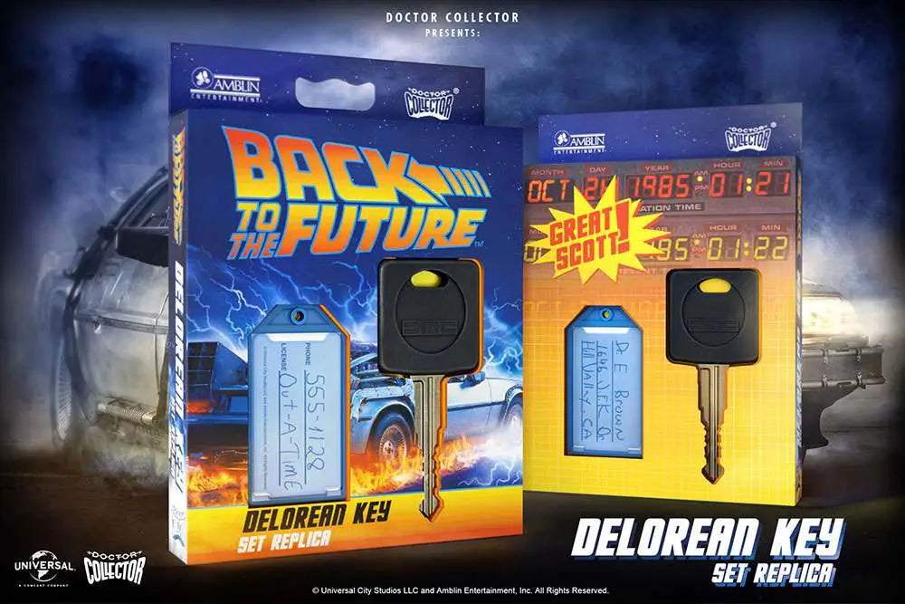 BTTF DELOREAN KEY SET REPLICA DOCTOR COLLECTOR