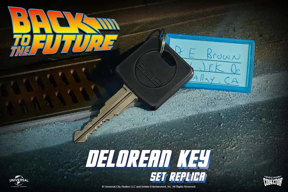 BTTF DELOREAN KEY SET REPLICA DOCTOR COLLECTOR