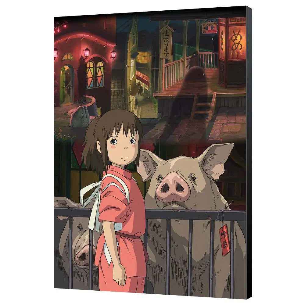 SPIRITED AWAY 35x50 WOOD PANEL SEMIC