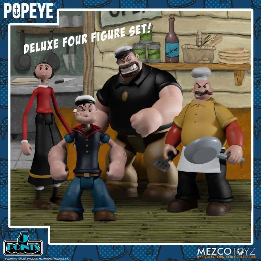 5 POINTS POPEYE BOX SET MEZCO TOYS