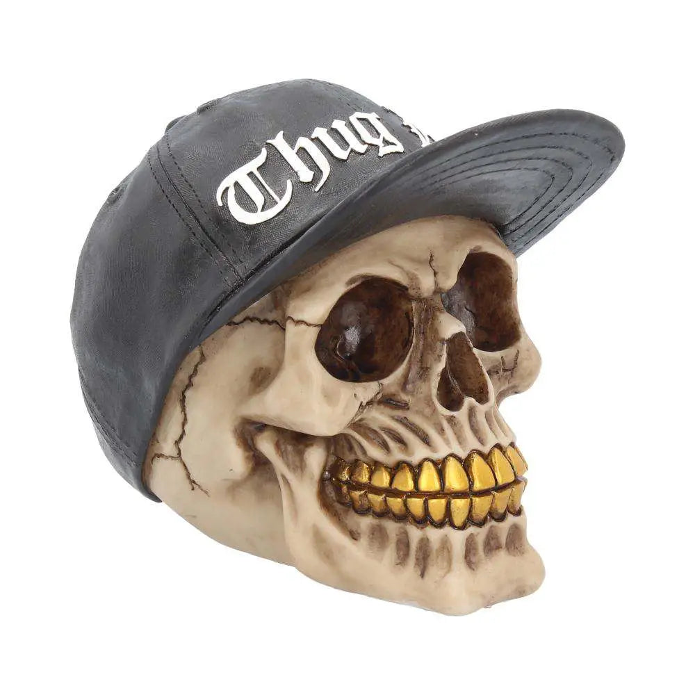 THUG LIFE SKULL ORNAMENT 16CM NEMESIS NOW