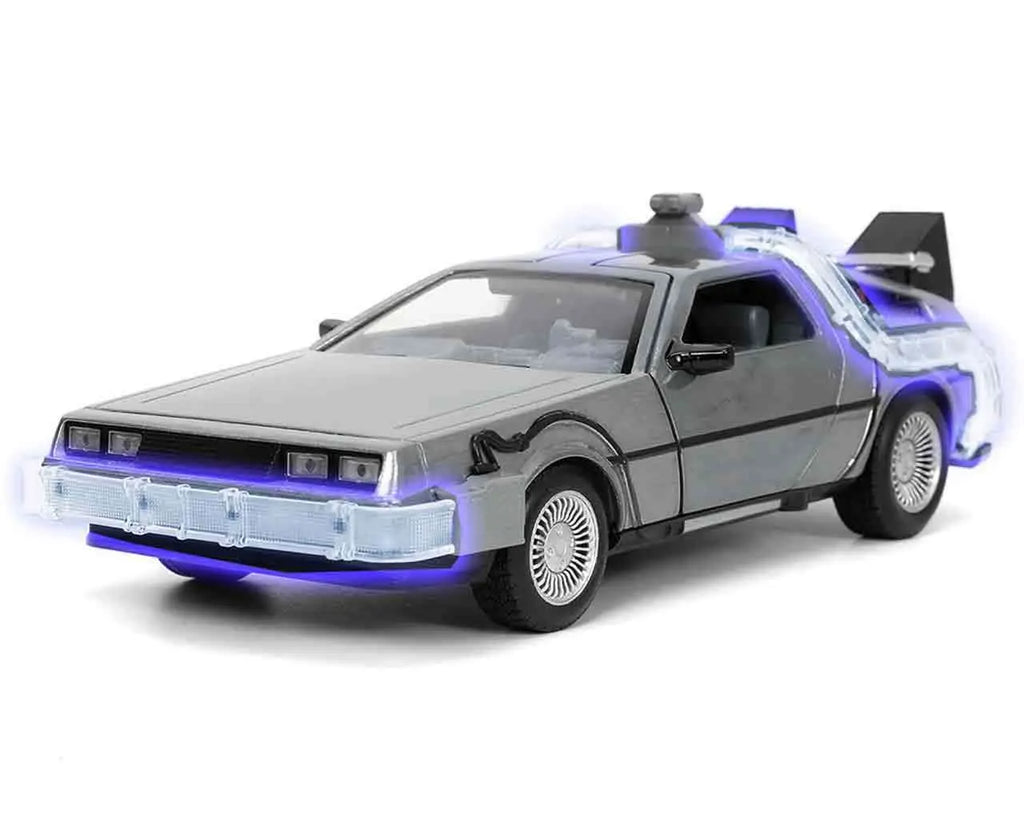 Back To The Future Part 1 1982 De Lorean DMC 12 1 24 Die Cast Model With Lights Jada Toys