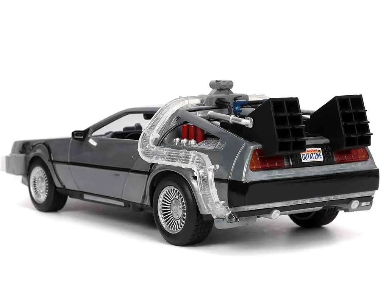 Back To The Future Part 1 1982 De Lorean DMC 12 1 24 Die Cast Model With Lights Jada Toys