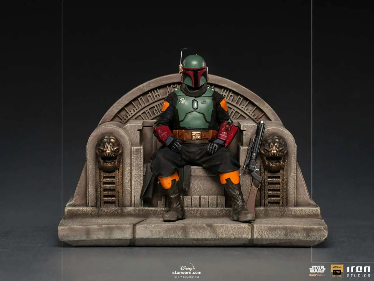 MANDALORIAN BOBAFETT ON THRONE DLX 1/10 IRON STUDIOS
