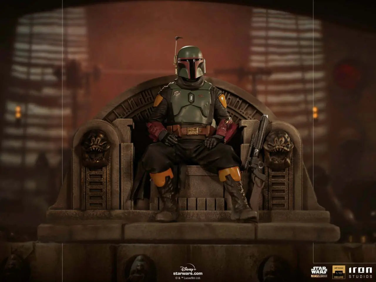 MANDALORIAN BOBAFETT ON THRONE DLX 1/10 IRON STUDIOS