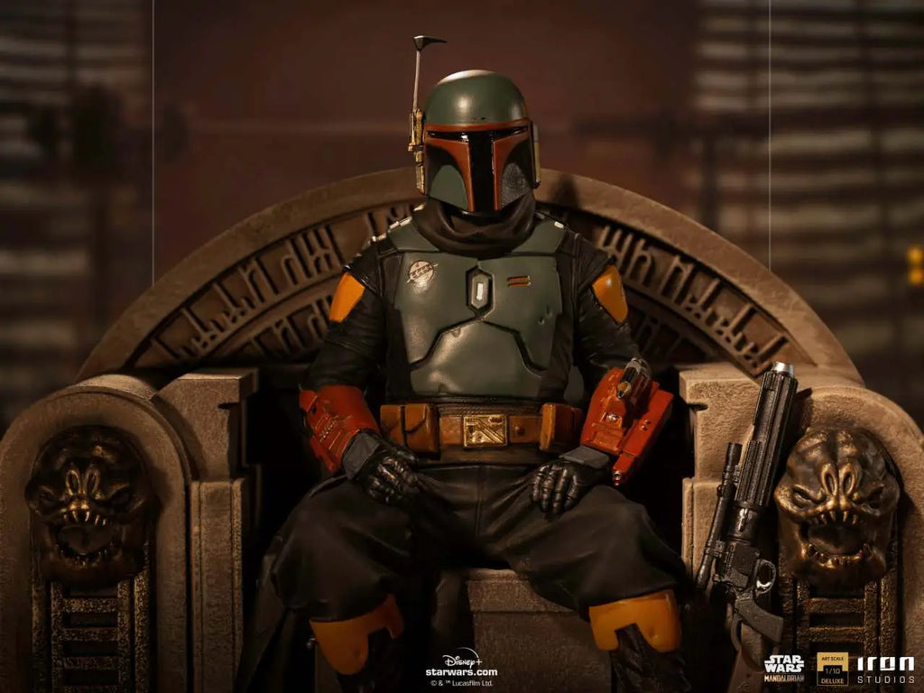 MANDALORIAN BOBAFETT ON THRONE DLX 1/10 IRON STUDIOS