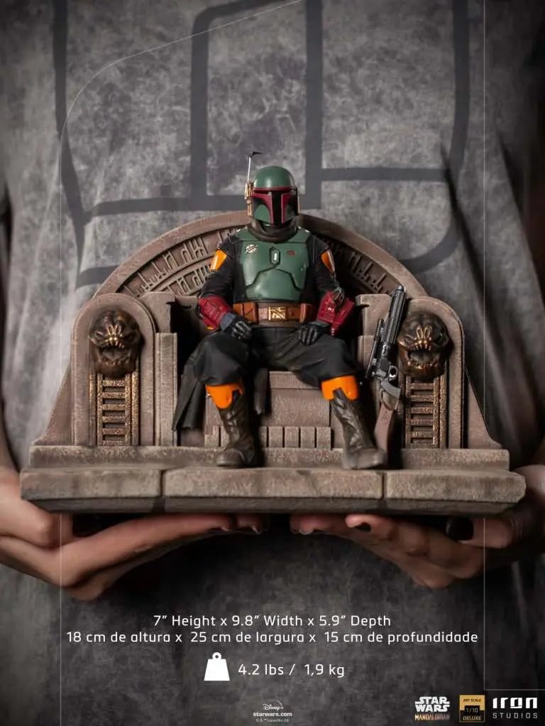MANDALORIAN BOBAFETT ON THRONE DLX 1/10 IRON STUDIOS