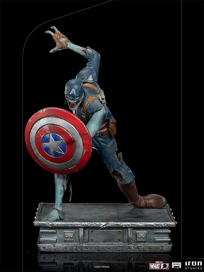 WHAT IF ZOMBIE CAPT AMERICA 1/10 ART ST IRON STUDIOS