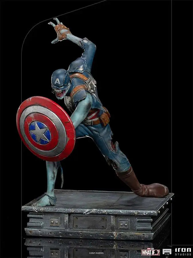 WHAT IF ZOMBIE CAPT AMERICA 1/10 ART ST IRON STUDIOS