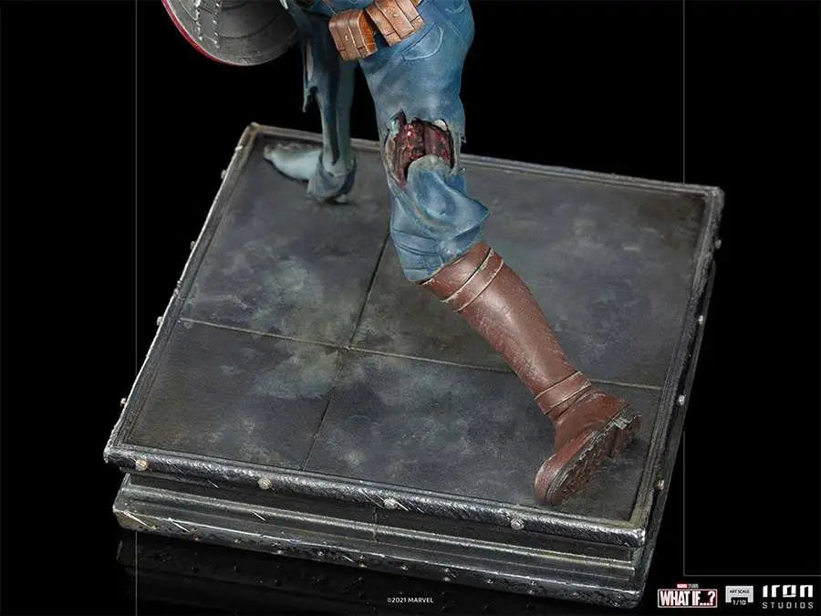 WHAT IF ZOMBIE CAPT AMERICA 1/10 ART ST IRON STUDIOS