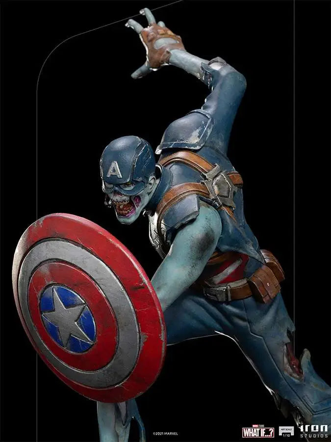 WHAT IF ZOMBIE CAPT AMERICA 1/10 ART ST IRON STUDIOS