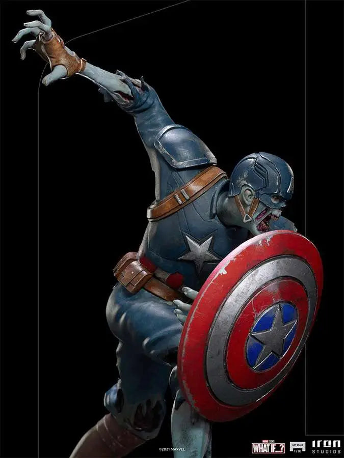 WHAT IF ZOMBIE CAPT AMERICA 1/10 ART ST IRON STUDIOS