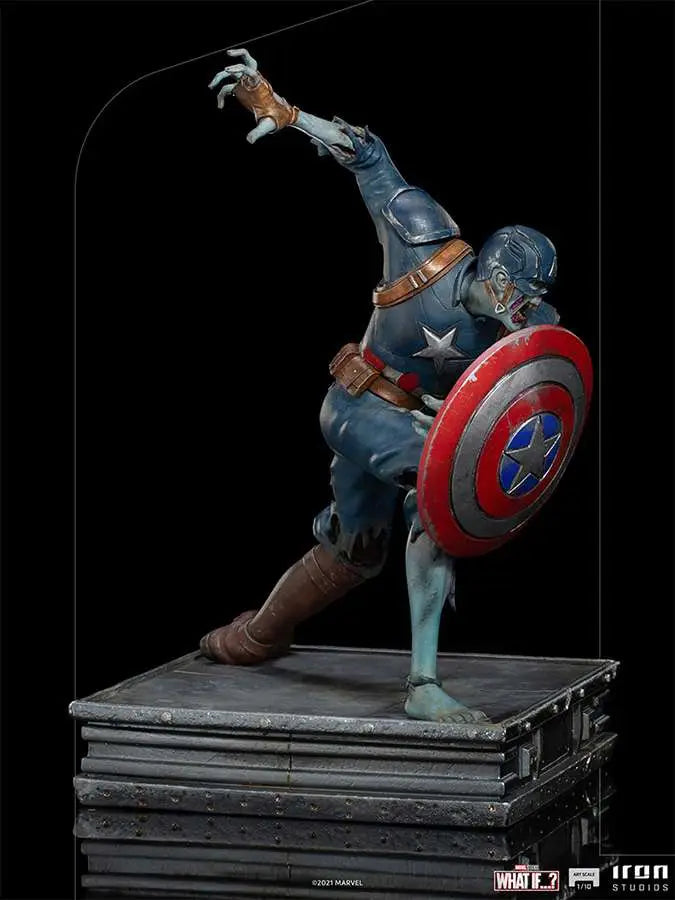 WHAT IF ZOMBIE CAPT AMERICA 1/10 ART ST IRON STUDIOS