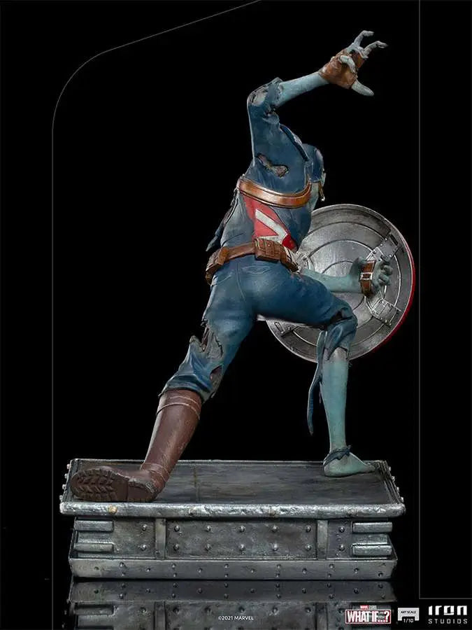WHAT IF ZOMBIE CAPT AMERICA 1/10 ART ST IRON STUDIOS