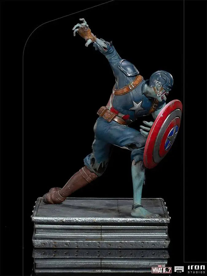 WHAT IF ZOMBIE CAPT AMERICA 1/10 ART ST IRON STUDIOS