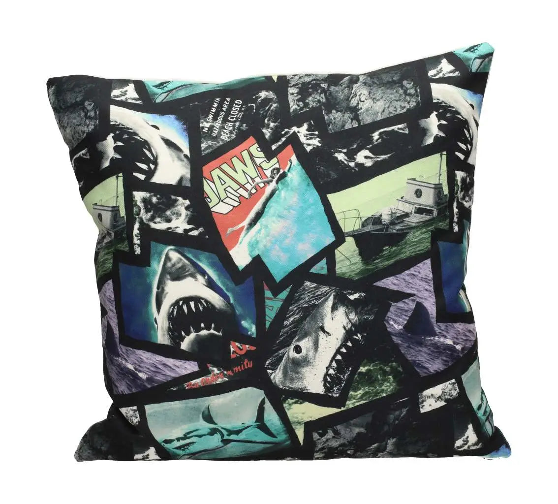 JAWS POSTER COLLAGE SQUARE CUSHION SD TOYS