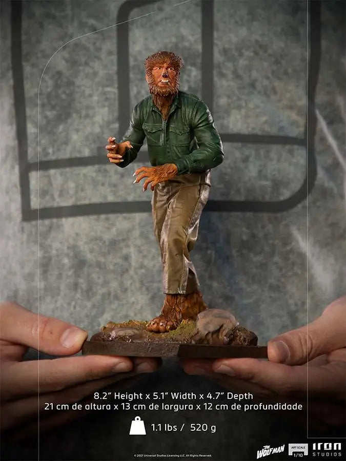 UNIVERSAL MONSTERS WOLF MAN 1/10 ST IRON STUDIOS