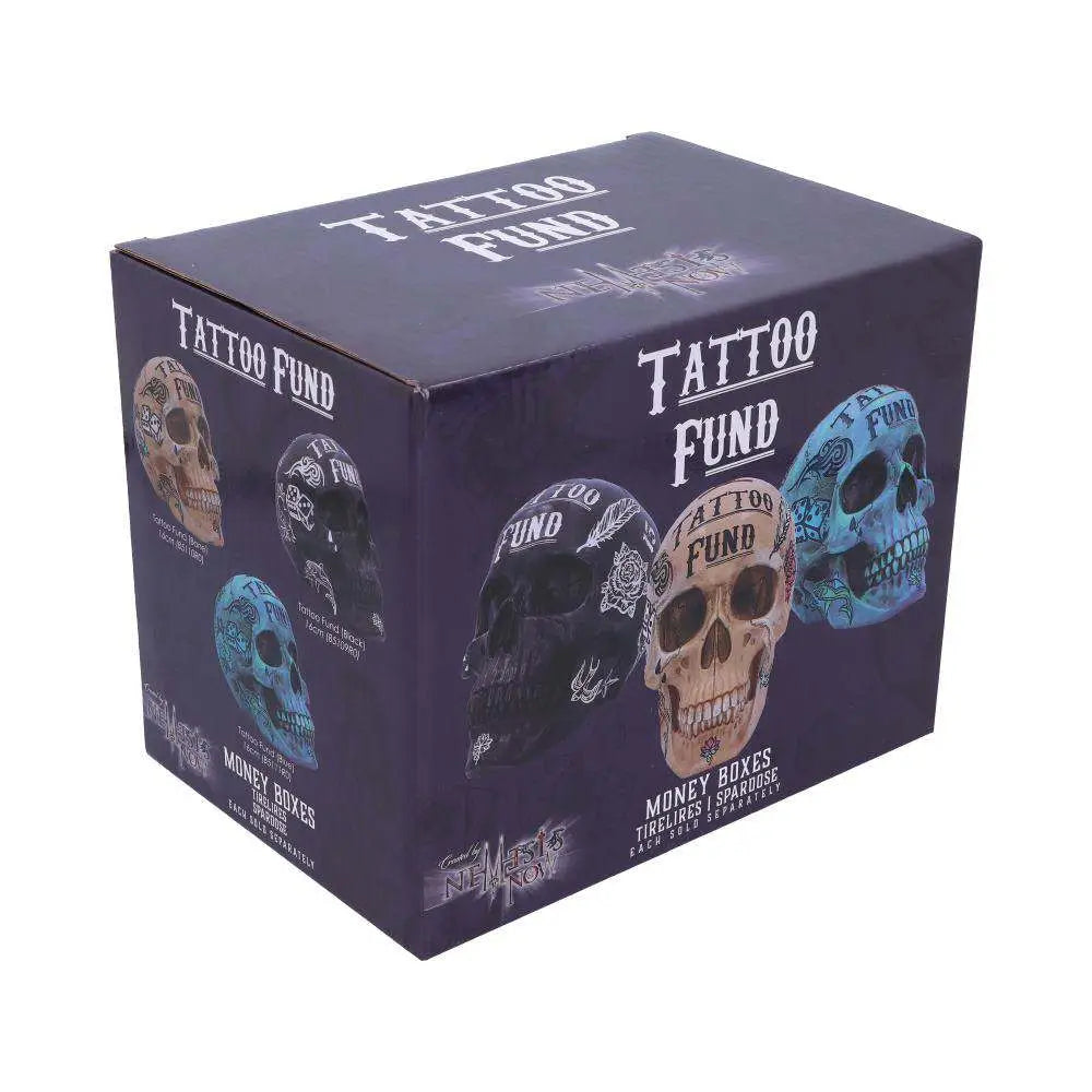 PINK TATTOO SKULL MONEY BOX NEMESIS NOW