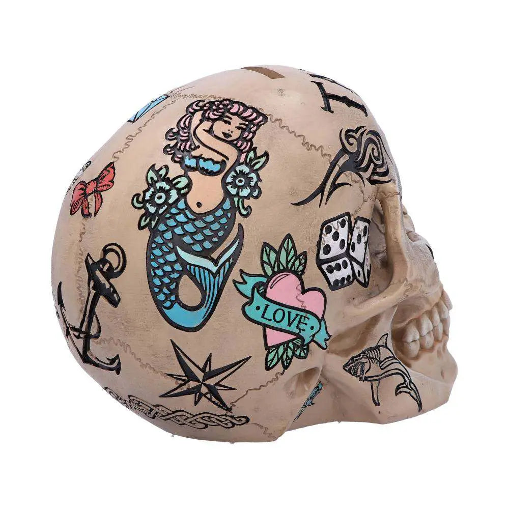 BONE TATTOO SKULL MONEY BOX NEMESIS NOW