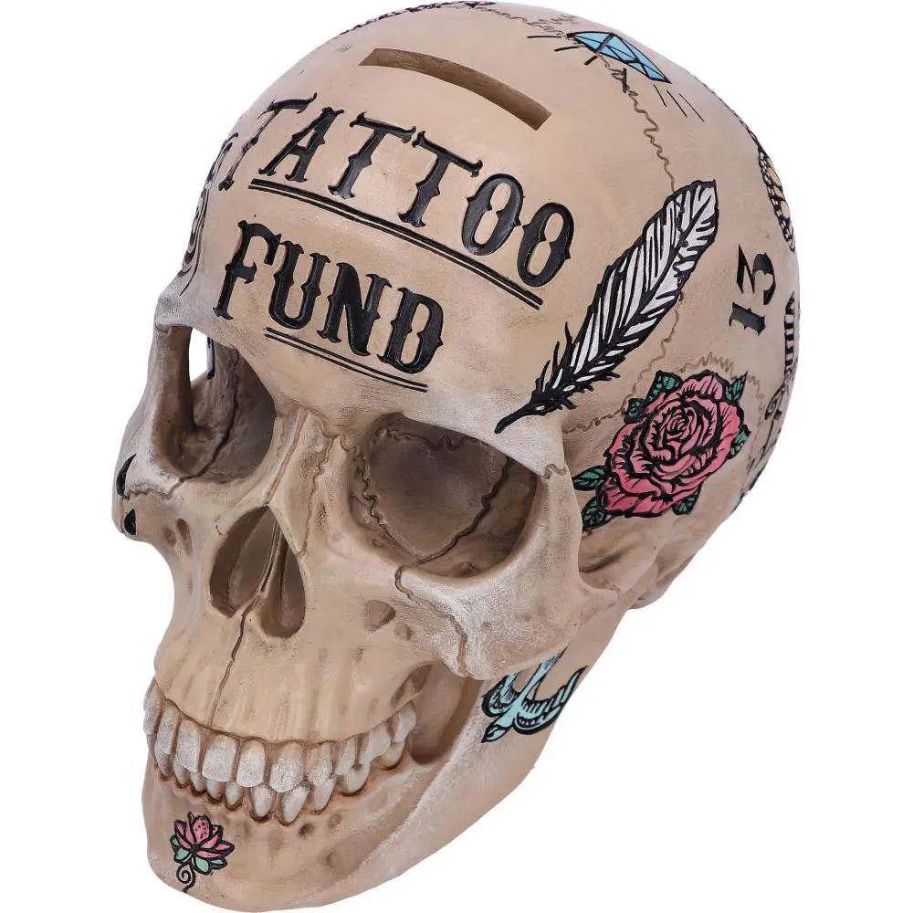 BONE TATTOO SKULL MONEY BOX NEMESIS NOW