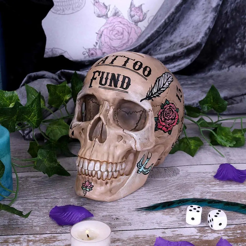 BONE TATTOO SKULL MONEY BOX NEMESIS NOW