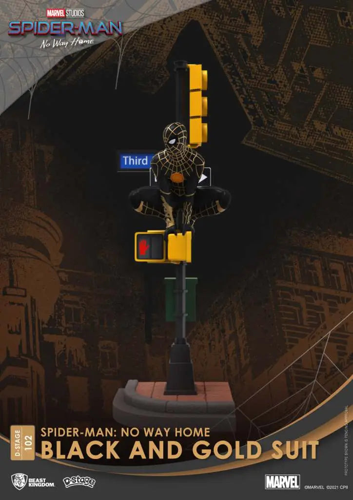 D STAGE Spider-Man NWH BLACK/GOLD SUIT BEAST KINGDOM