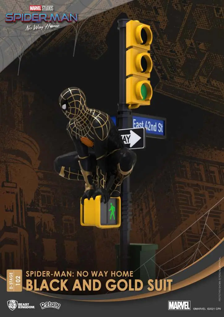 D STAGE Spider-Man NWH BLACK/GOLD SUIT BEAST KINGDOM