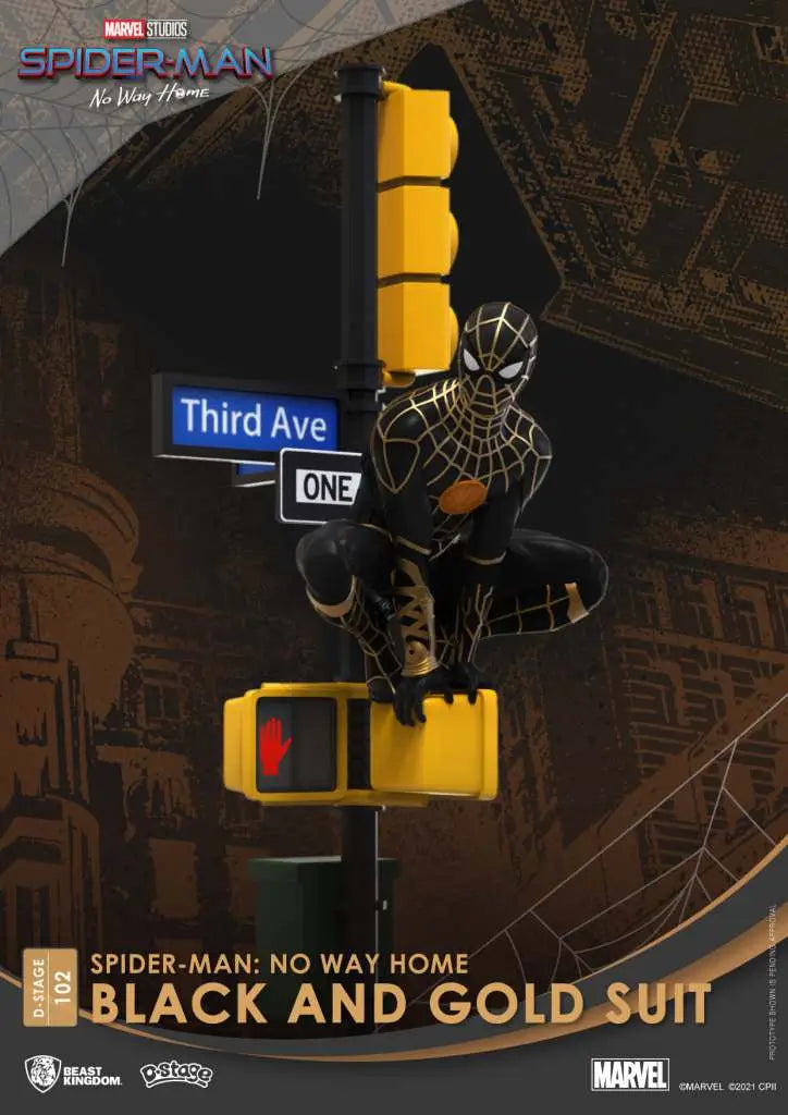 D STAGE Spider-Man NWH BLACK/GOLD SUIT BEAST KINGDOM