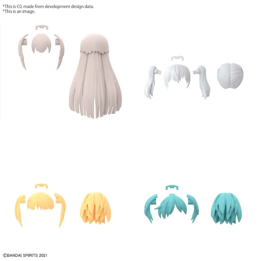 30MS OPTION HAIR STYLE PARTS VOL 5 4 BANDAI MODEL KIT GUNPLA