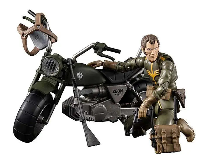MS GUNDAM ZEON SOLDIER + MOTROCYCLE SET MEGAHOUSE