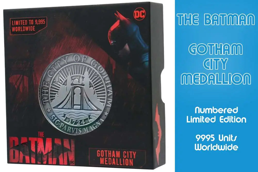 THE BATMAN GOTHAM METAL MEDALLION LTD ED FANATTIK