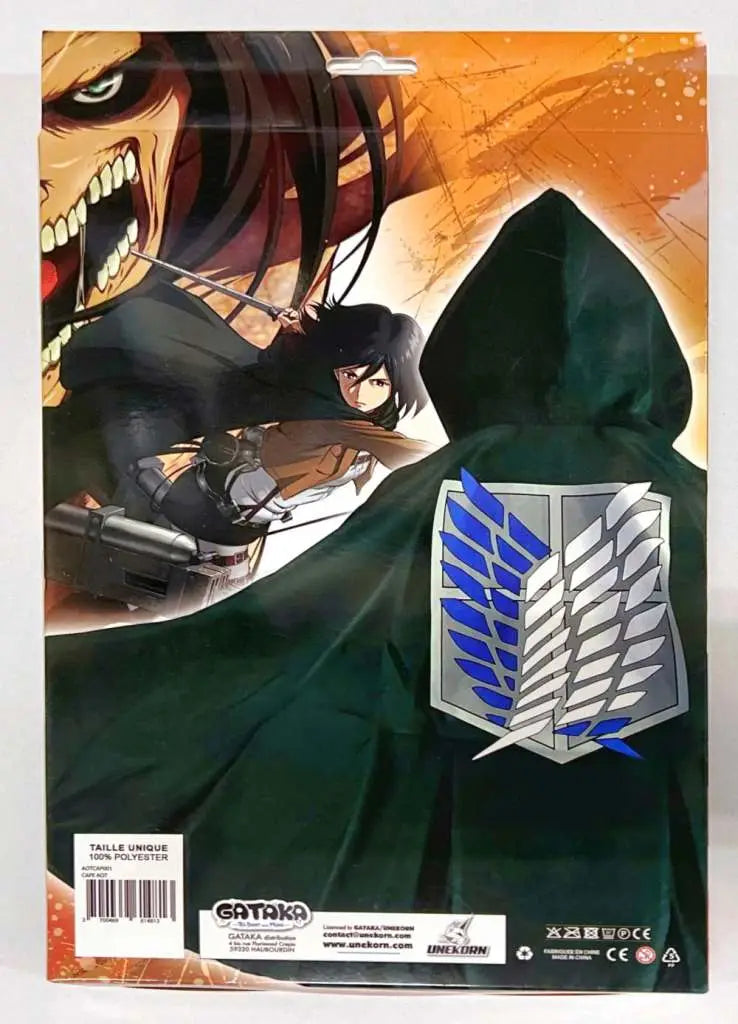 AOT OFFICIAL GREEN CAPE IN CARDBOARD BOX UNEKORN