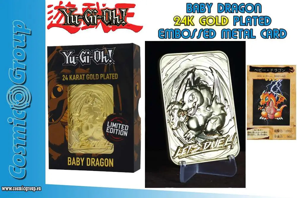 YU GI OH!LTD ED 24K GOLD BABY DRAGON FANATTIK