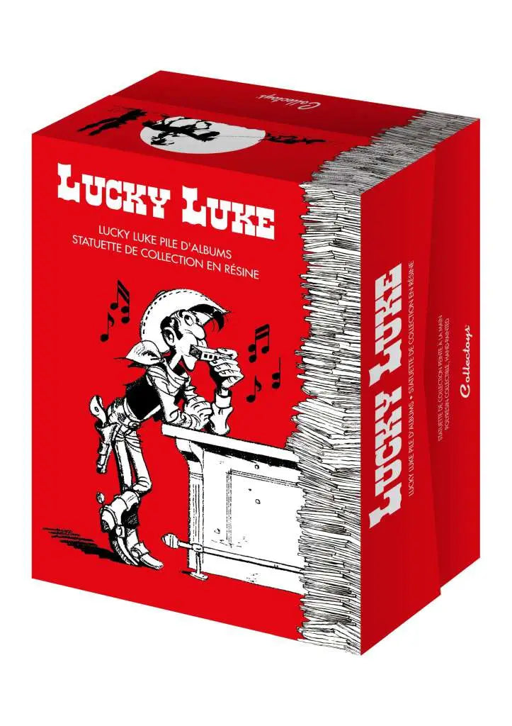 LUCKY LUKE & RANTANPLAN PILE OF COMICS COLLECTOR FIGURE PLASTOY