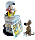 LUCKY LUKE & RANTANPLAN PILE OF COMICS COLLECTOR FIGURE PLASTOY
