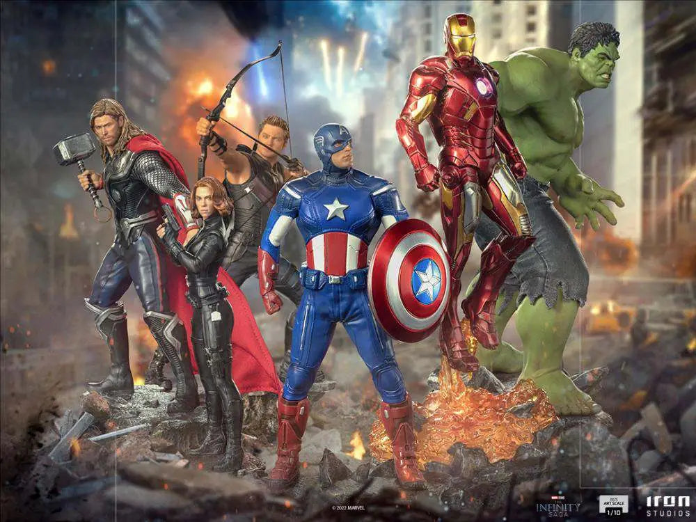 INFINITY SAGA CAP AMERICA NY BATTLE 1/10 IRON STUDIOS