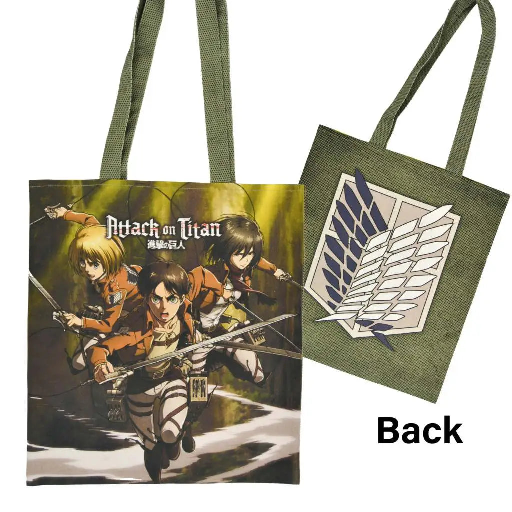 AOT EREN/MIKASA/ARMIN TOTE BAG POPBUDDIES
