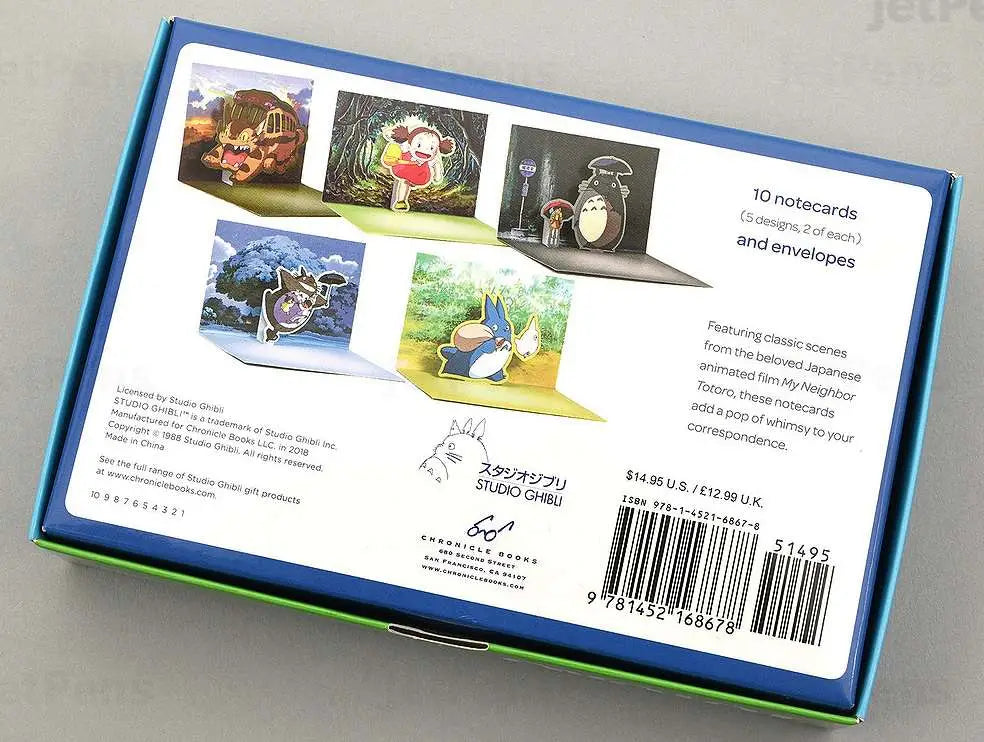 TOTORO POP UP NOTECARDS SET 10 STUDIO GHIBLI