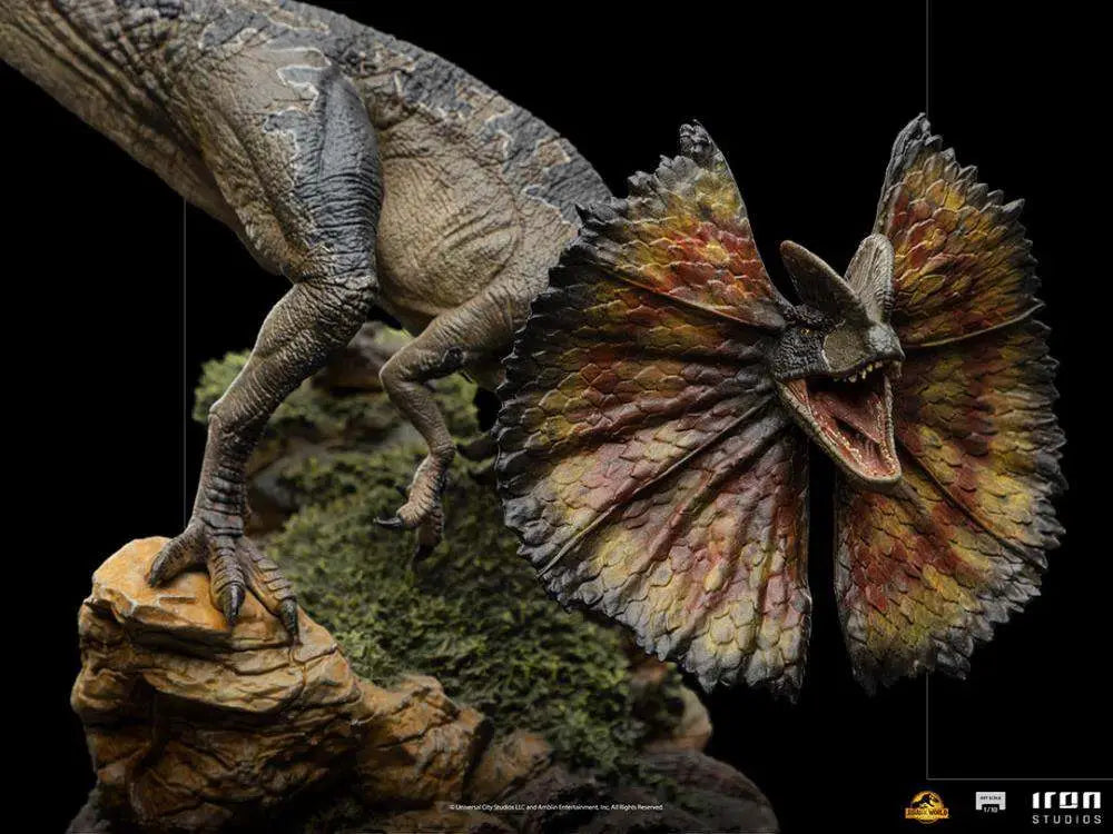 JW DILOPHOSAURUS 1/10 STATUE IRON STUDIOS