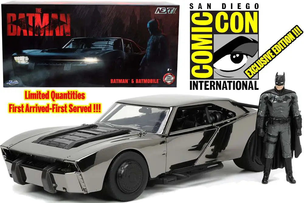 Batman 2022 Batmobile With Batman San Diego Comicon Variant 1 24 Die Cast Model Limited Edition Jada Toys