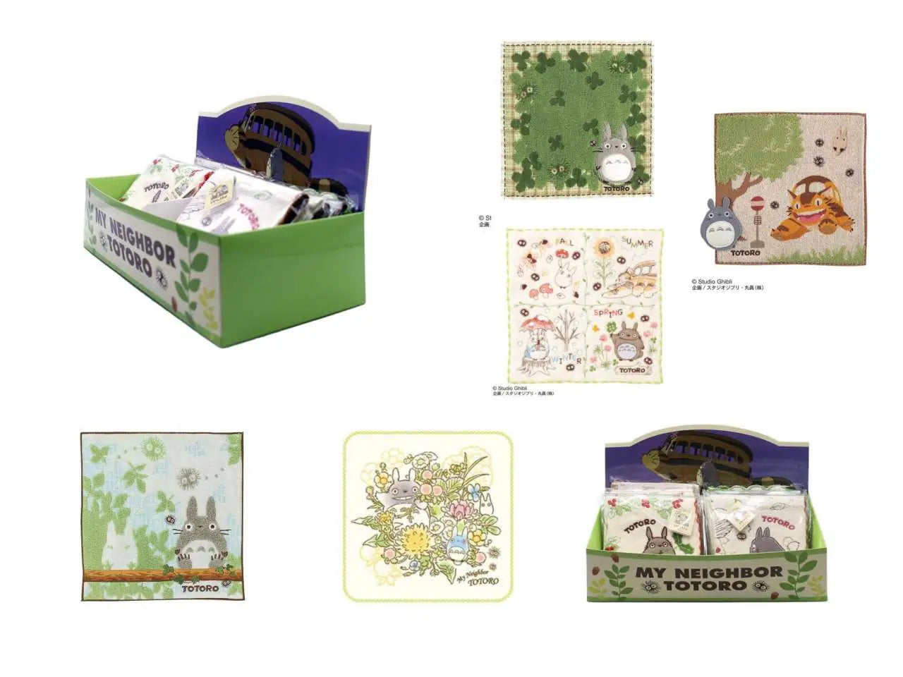 TOTORO 25×25 TOWELS DISPLAY (10) STUDIO GHIBLI