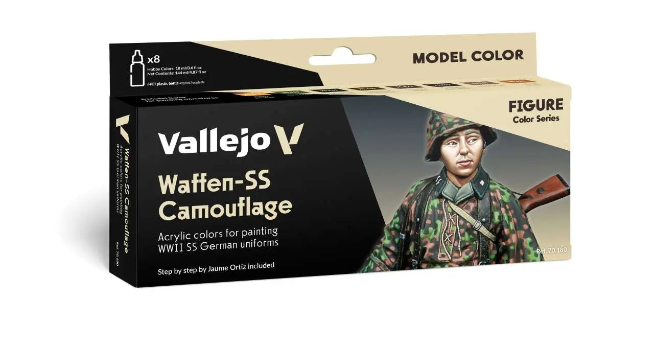 WAFFEN SS CAMOUFLAGE 8 COLOR SET 70180 VALLEJO