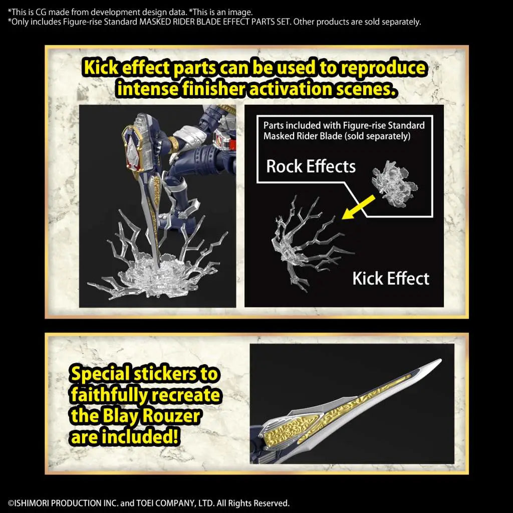 FIGURE RISE MASKED RIDER BLADE EF PT SET BANDAI MODEL KIT GUNPLA