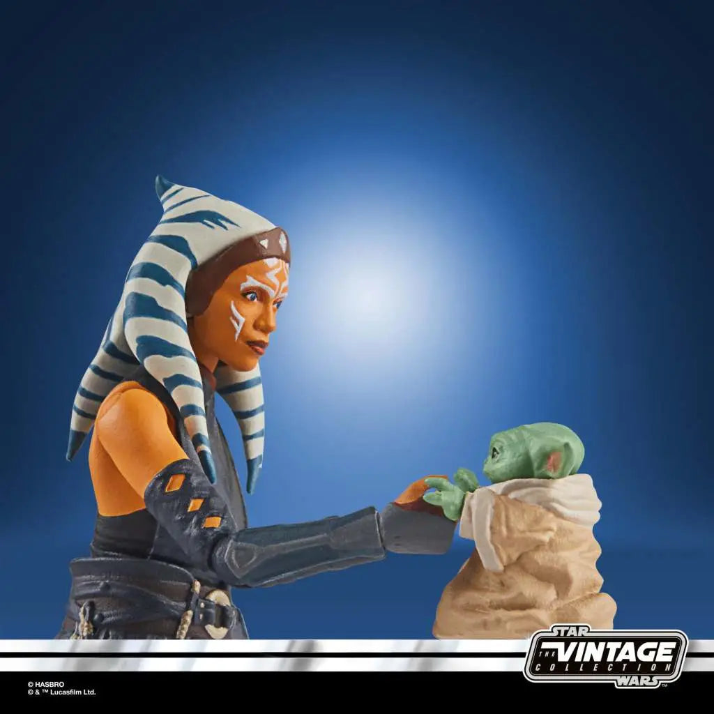 SW VINTAGE AHSOKA TANO & GROGU LTD ED AF HASBRO